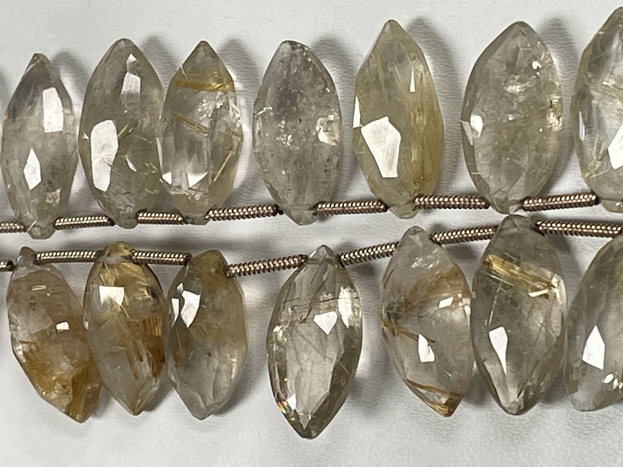 Golden Rutilated Quartz Marquise Faceted