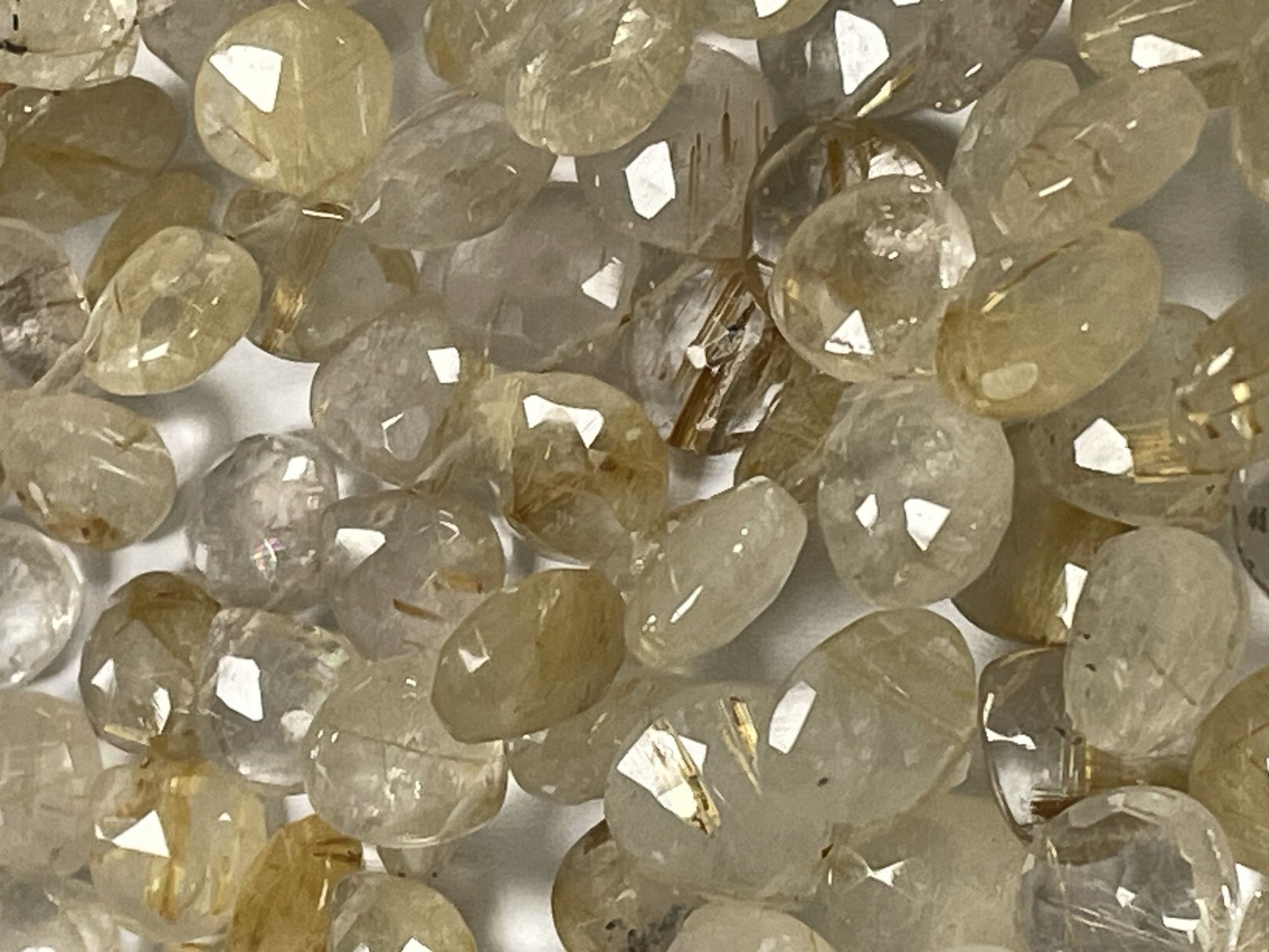 Golden Rutilated Quartz Heart Faceted