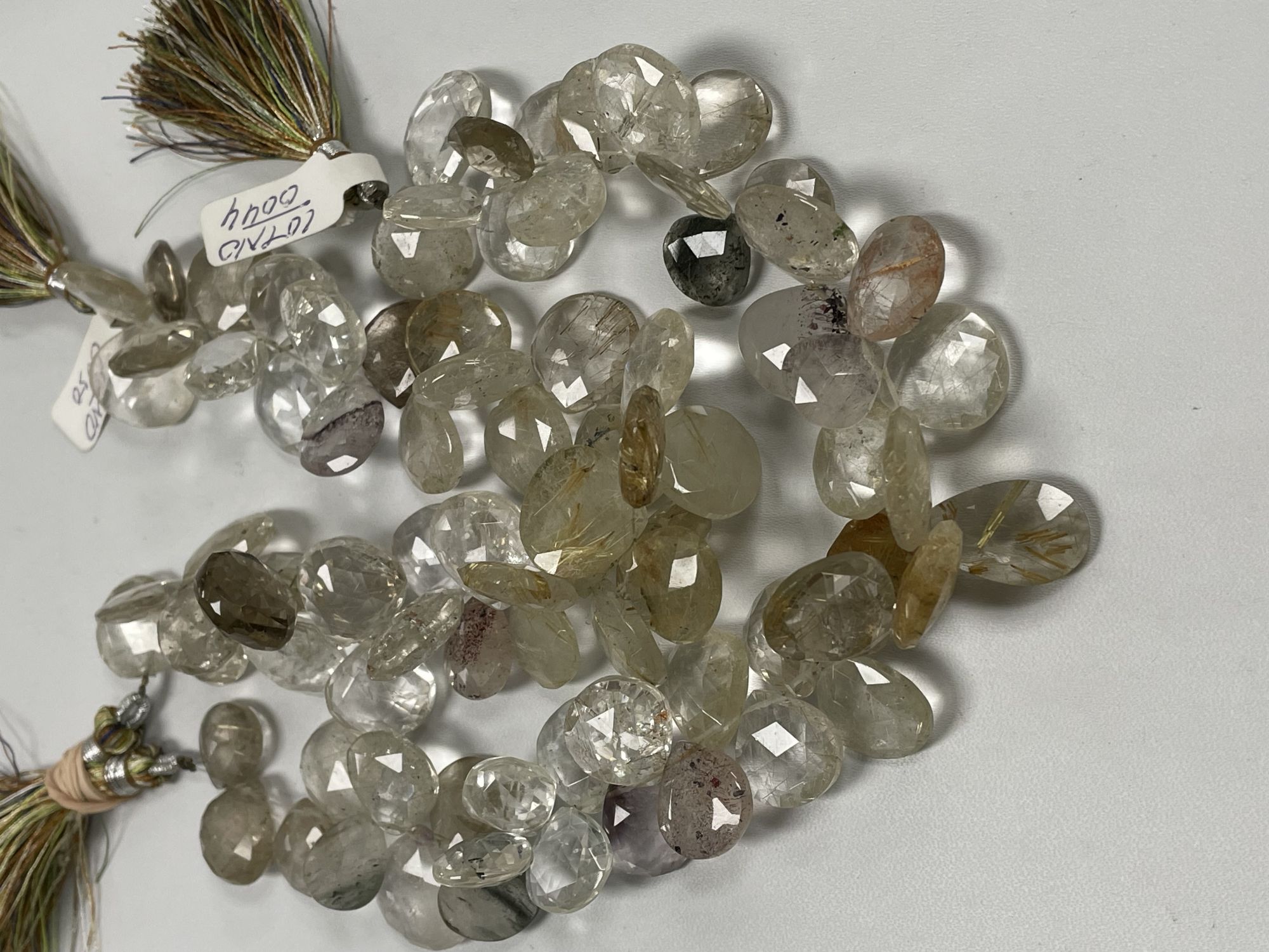 Mixed Rutilated Quartz Heart Faceted