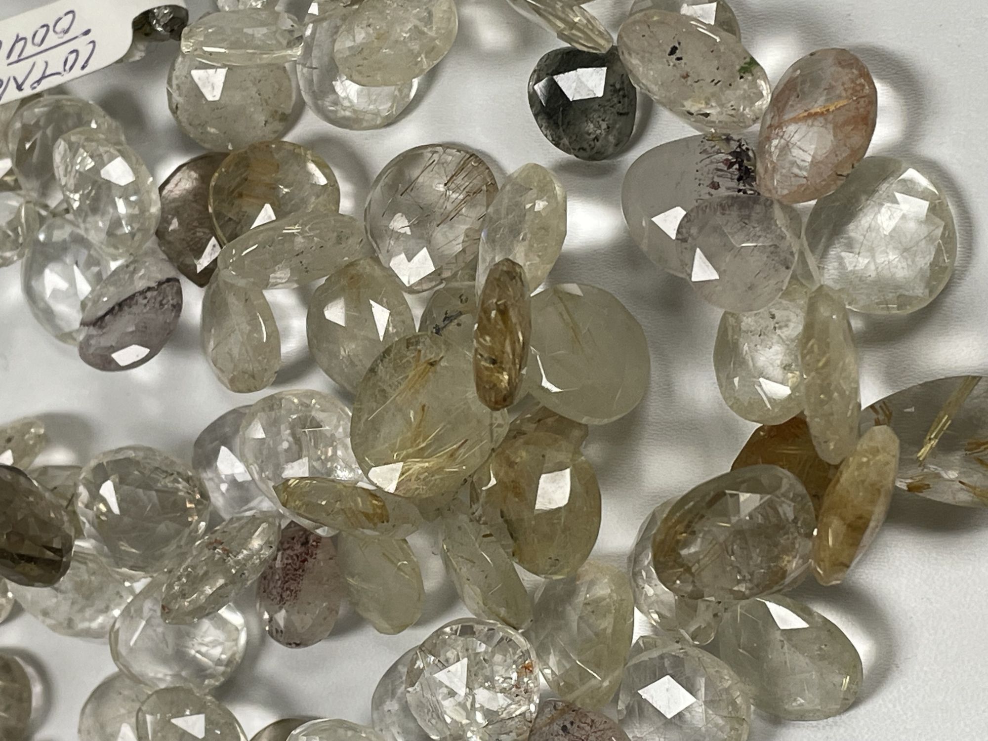 Mixed Rutilated Quartz Heart Faceted