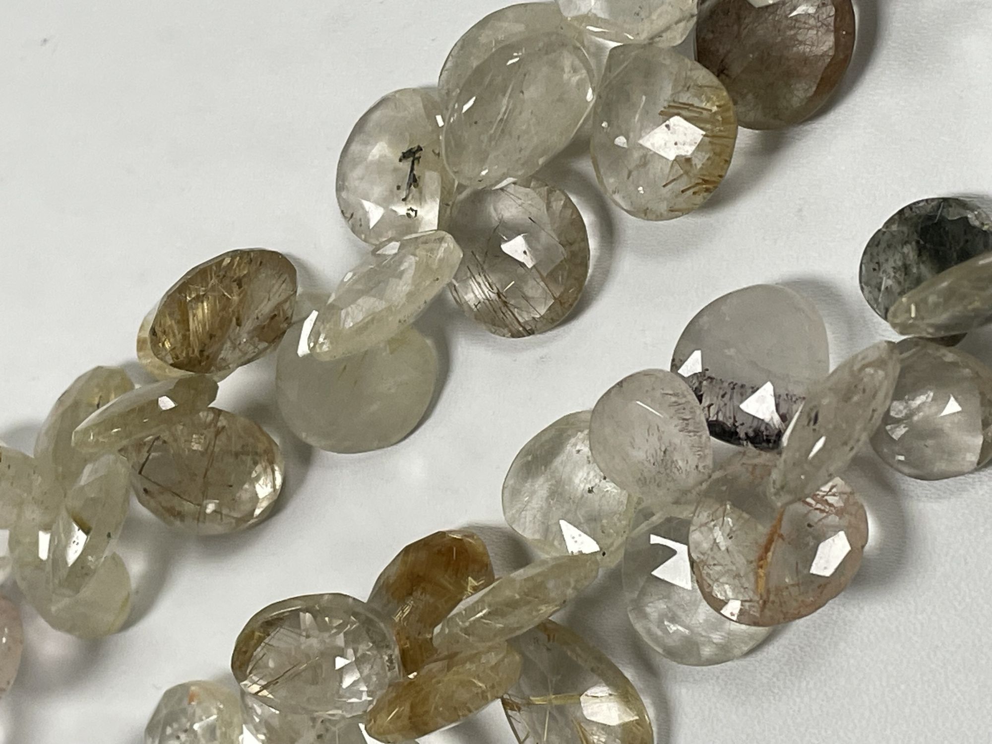 Mixed Rutilated Quartz Heart Faceted