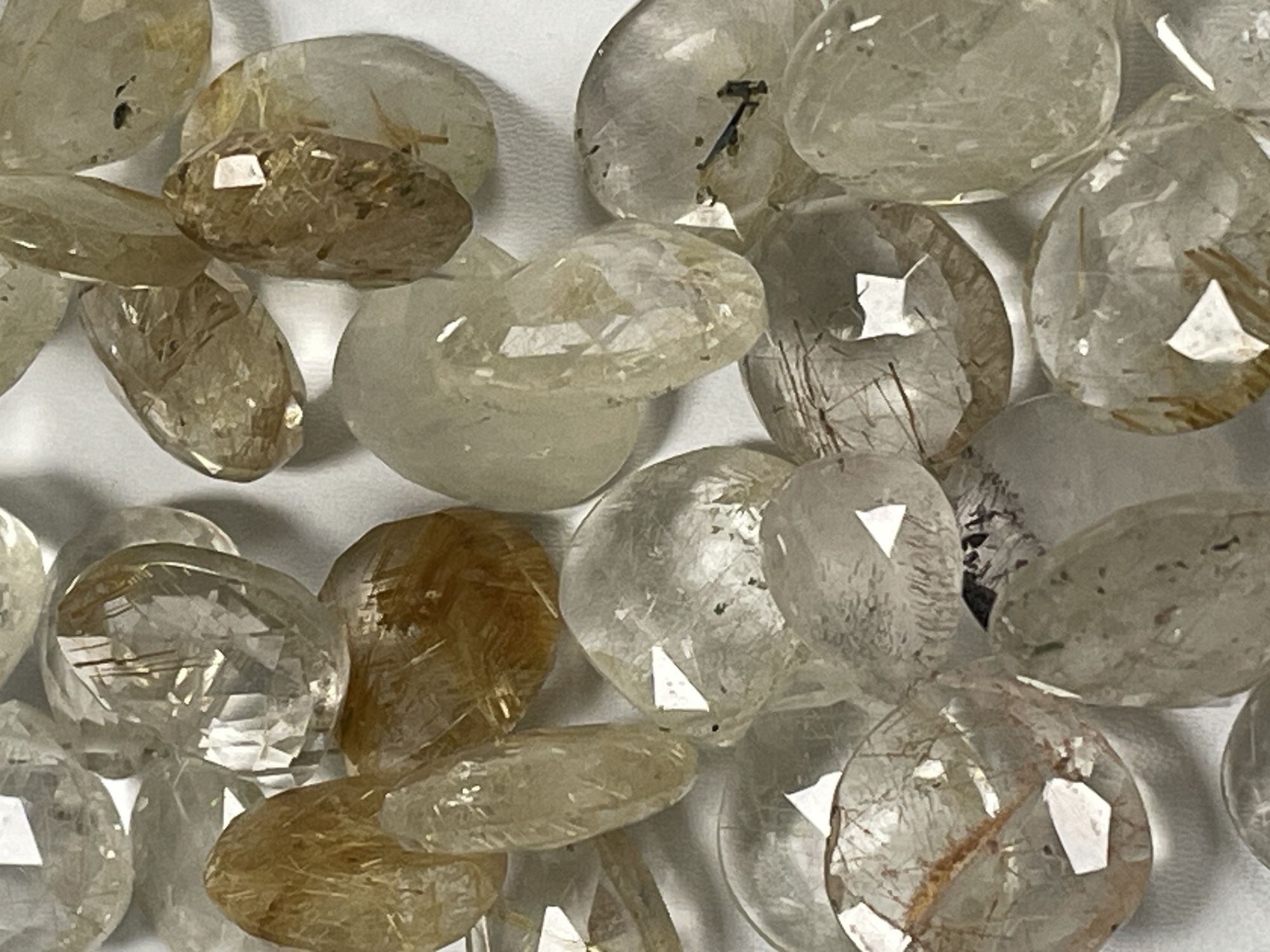 Mixed Rutilated Quartz Heart Faceted