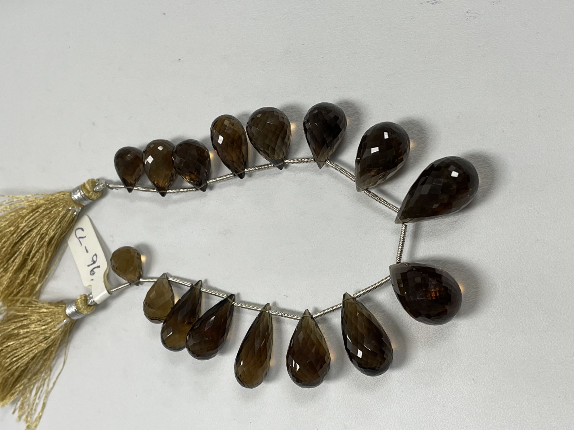 Brown Wishkey Quartz Drop Faceted