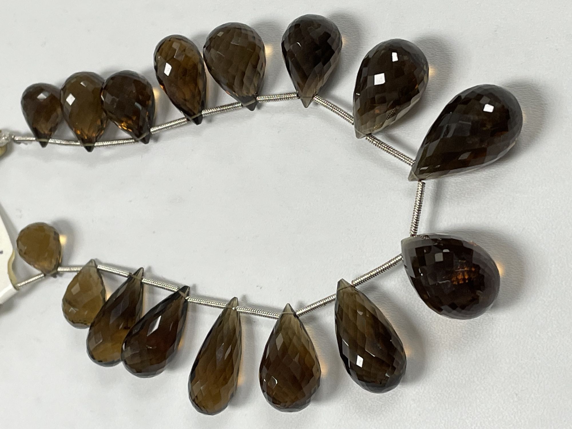 Brown Wishkey Quartz Drop Faceted