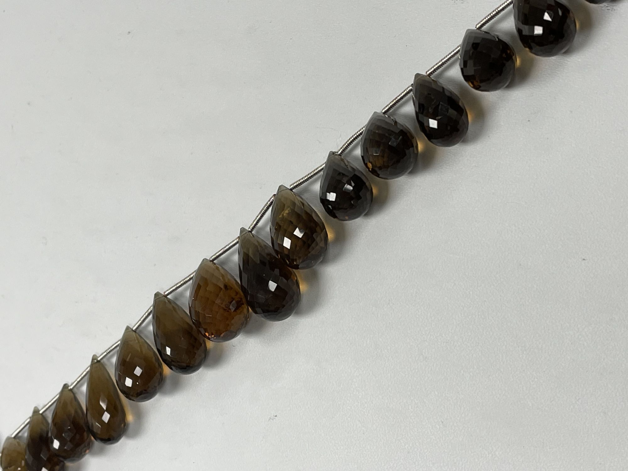 Brown Wishkey Quartz Drop Faceted