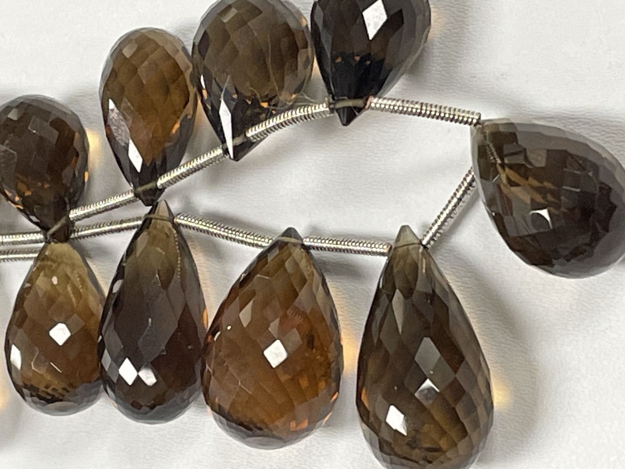 Brown Wishkey Quartz Drop Faceted