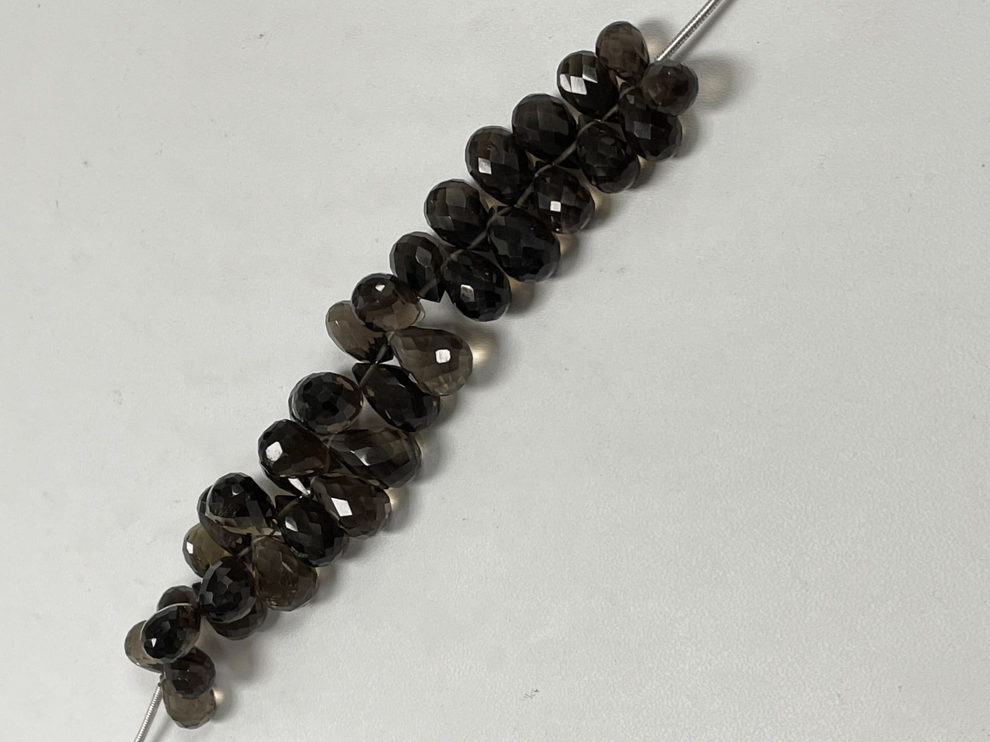 Brown Smoky Quartz Drop Faceted