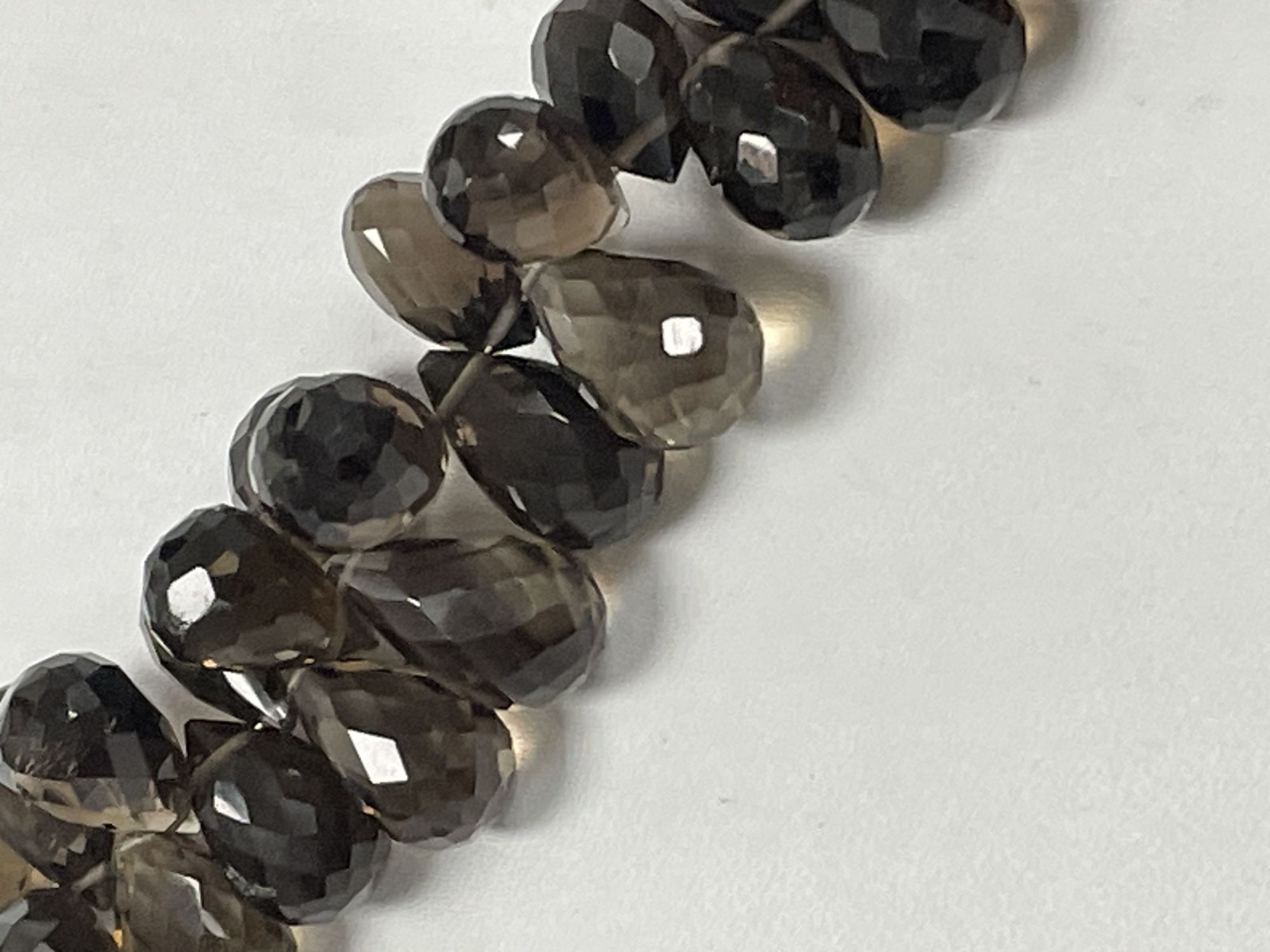 Brown Smoky Quartz Drop Faceted
