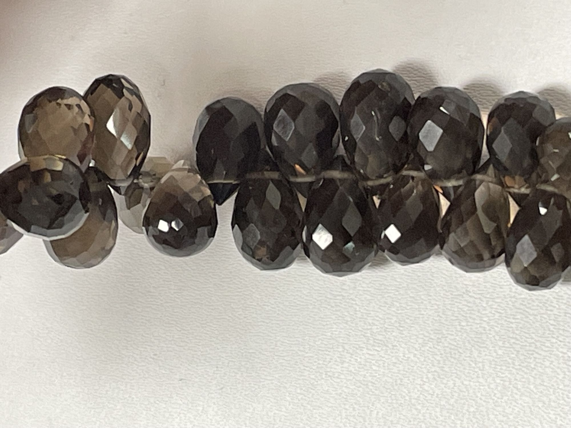 Brown Smoky Quartz Drop Faceted