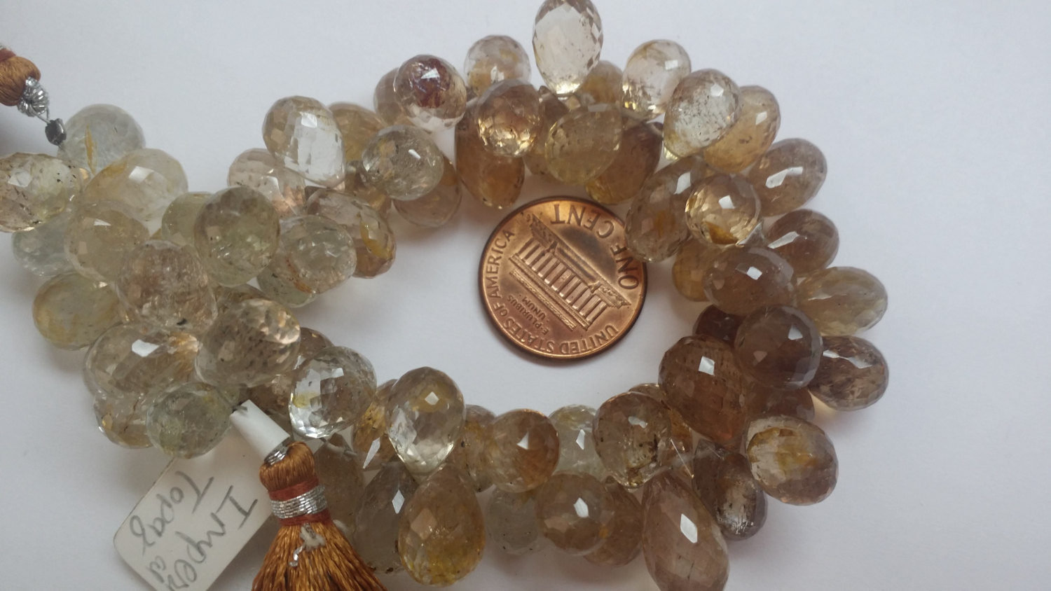 Imperial Topaz Hydro Quartz Drops (NATURAL)