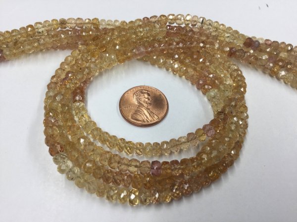Imperial Topaz Rondelles Faceted
