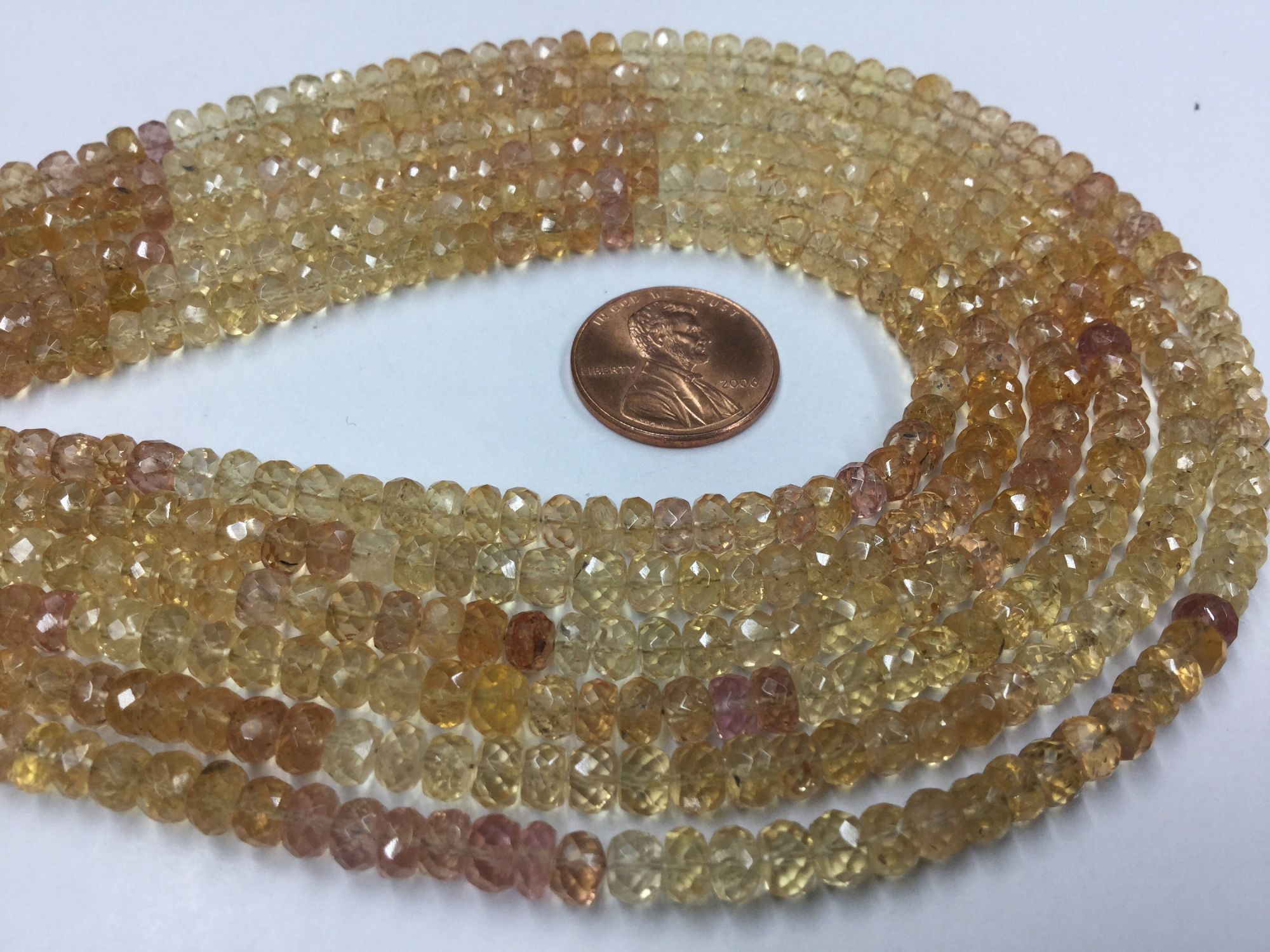 Imperial Topaz Rondelles Faceted