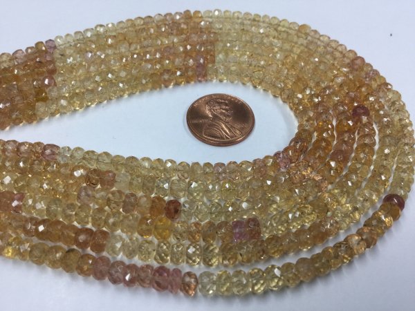Imperial Topaz Rondelles Faceted