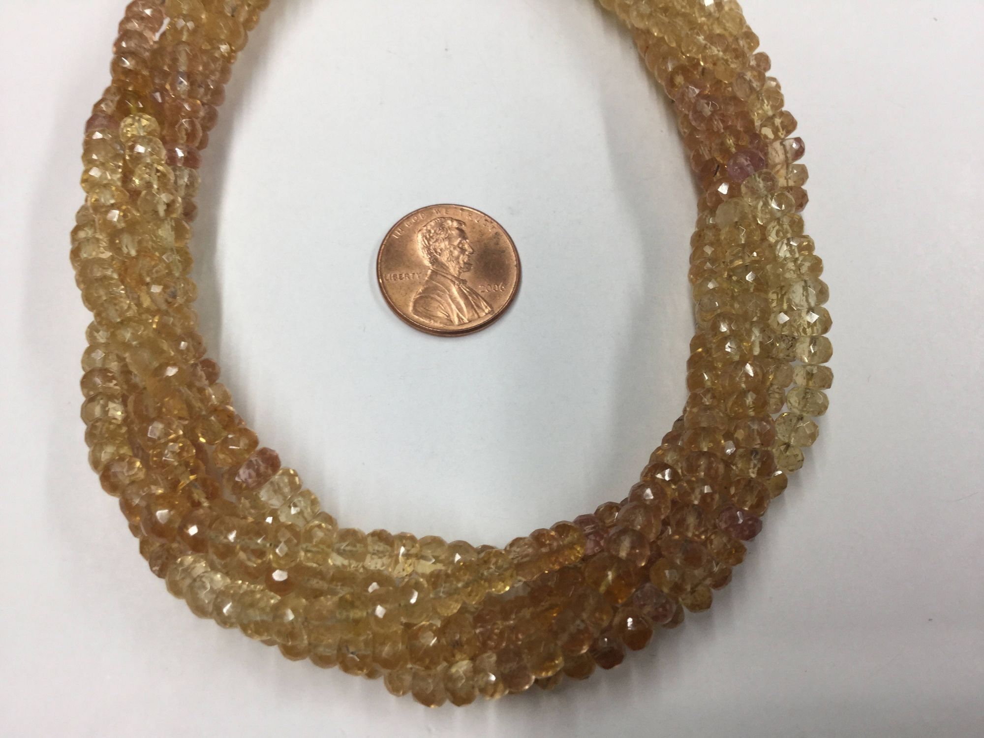 Imperial Topaz Rondelles Faceted