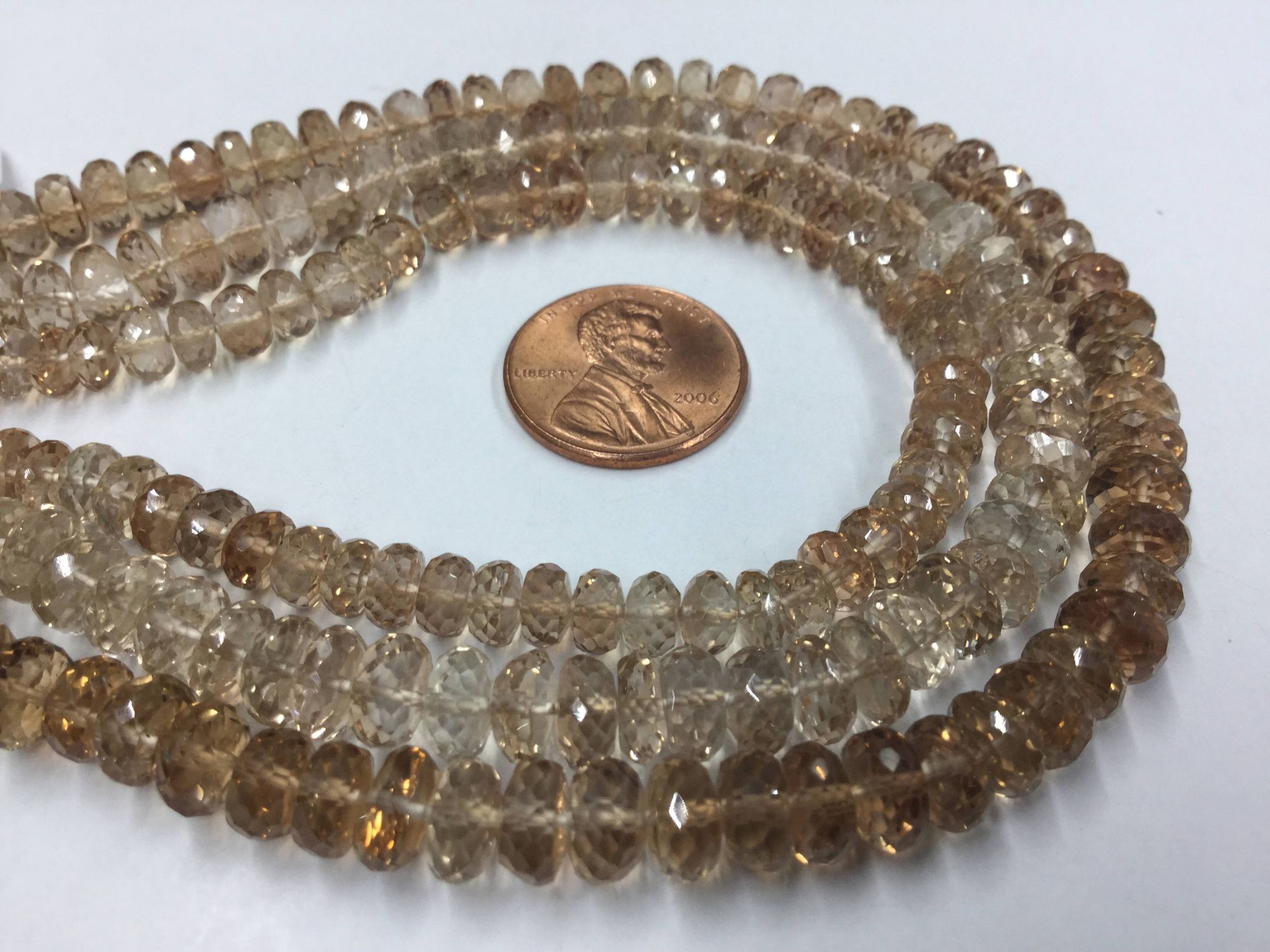 Imperial Topaz Rondelles Faceted