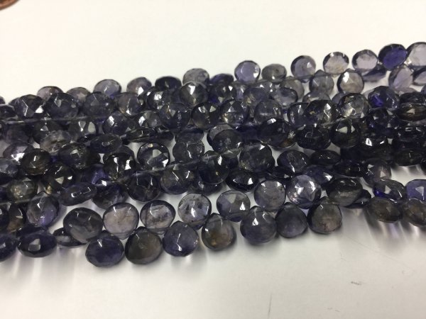 Iolite Hearts Faceted