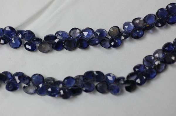Iolite Hearts Faceted