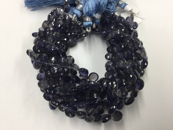 Iolite Hearts Faceted
