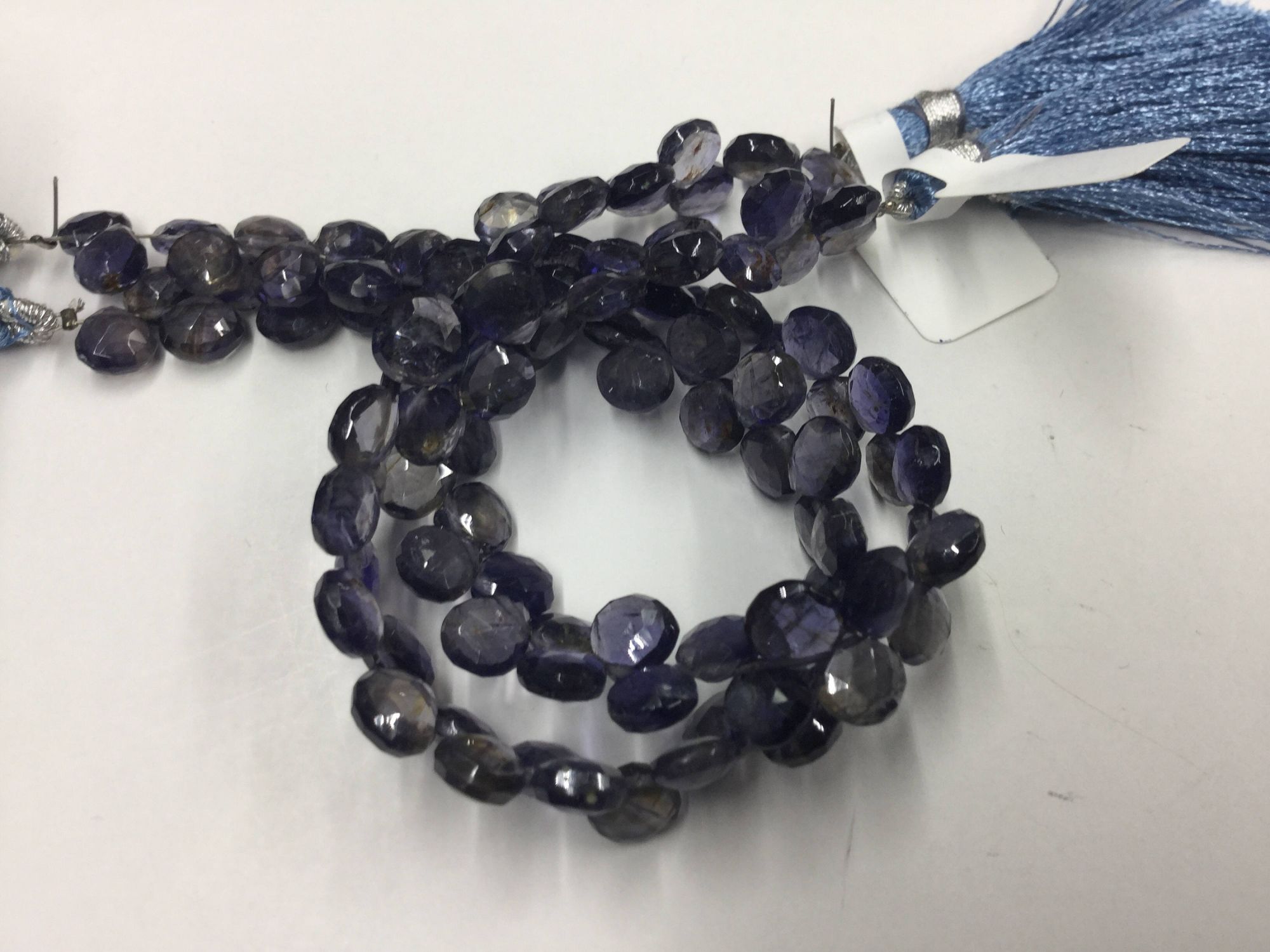 Iolite Hearts Faceted