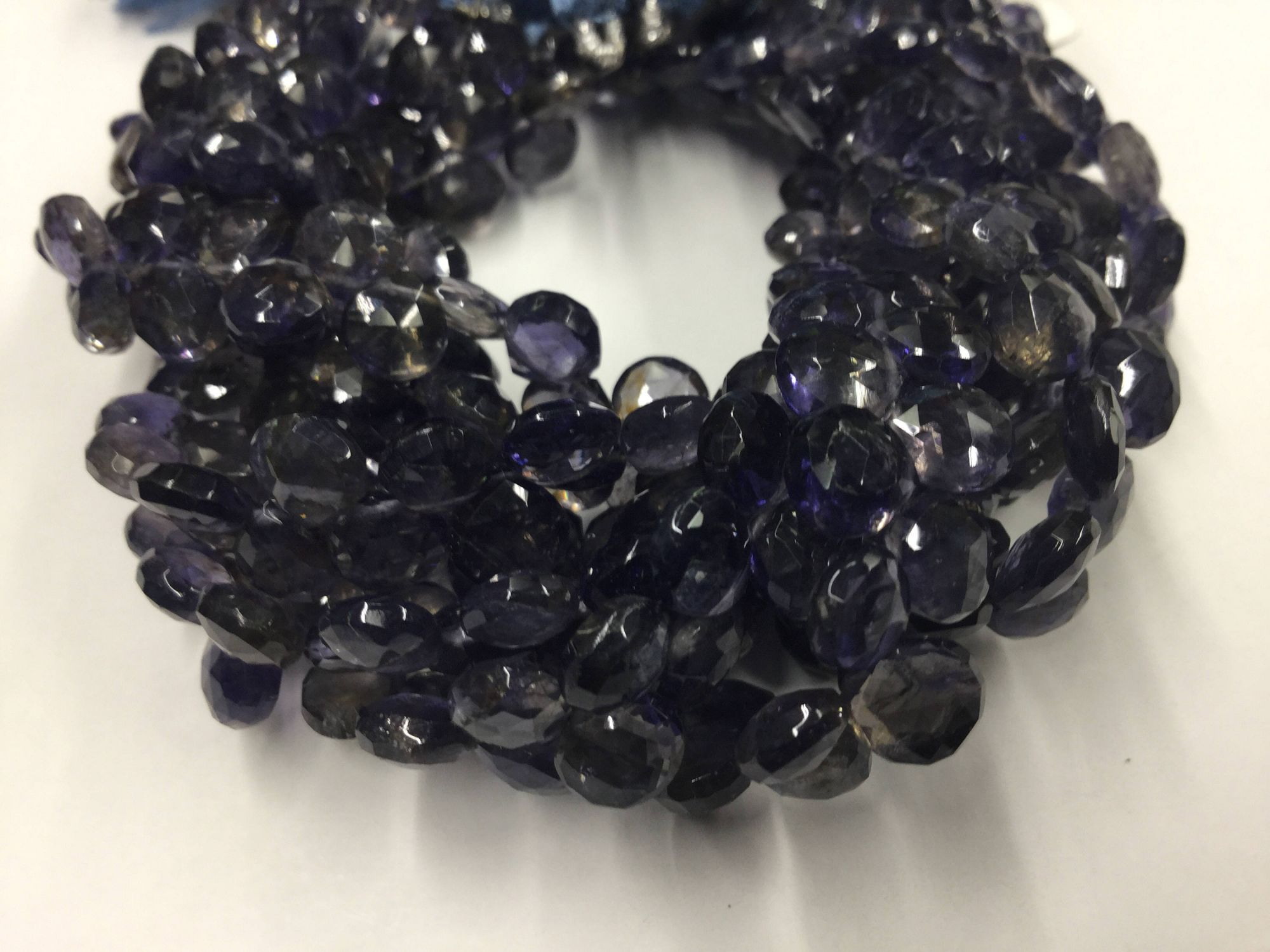 Iolite Hearts Faceted