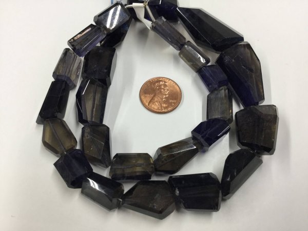Iolite Nuggets Faceted