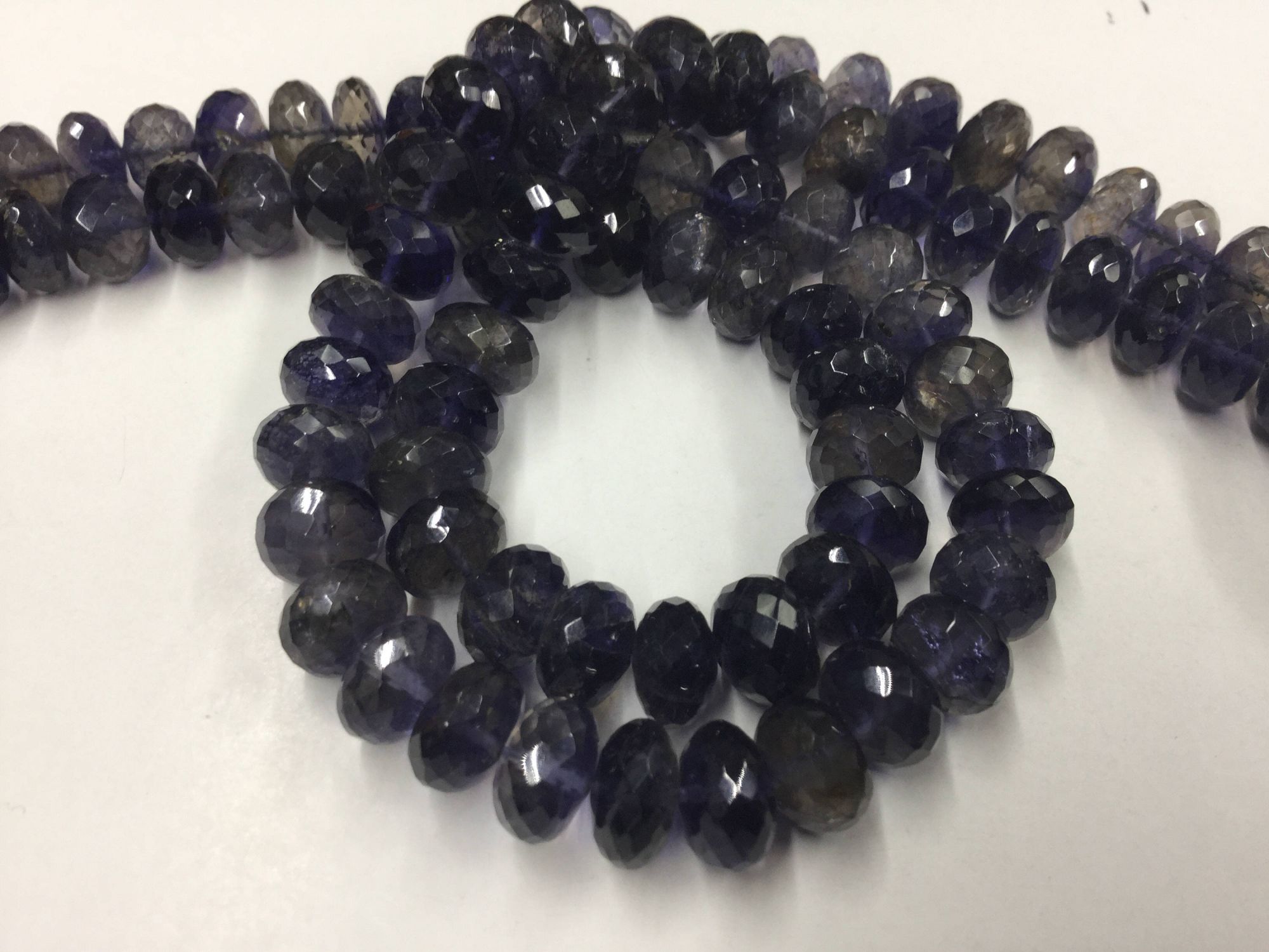 Iolite Rondelles Faceted