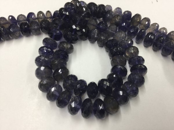 Iolite Rondelles Faceted
