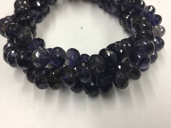 Iolite Rondelles Faceted
