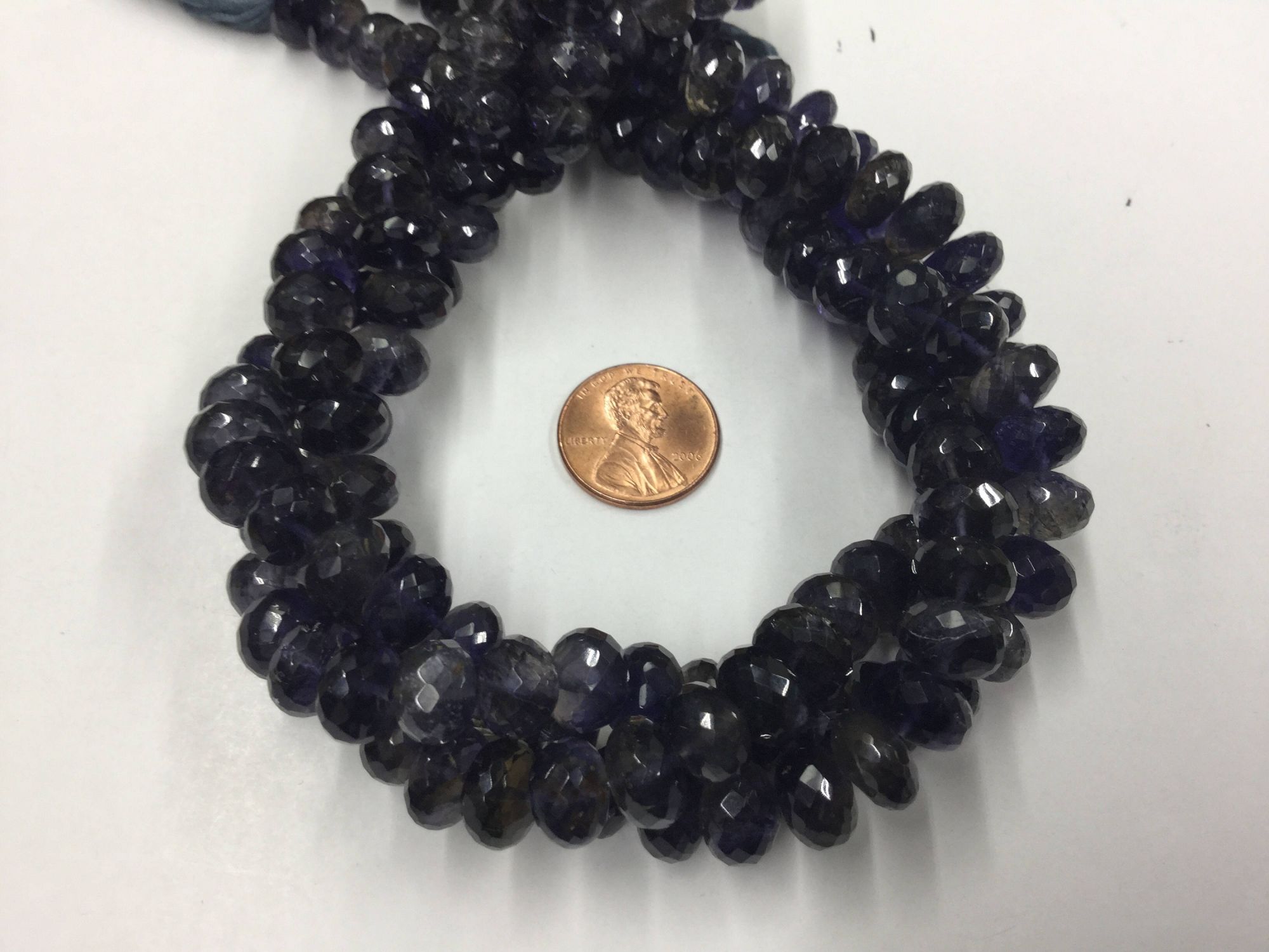 Iolite Rondelles Faceted