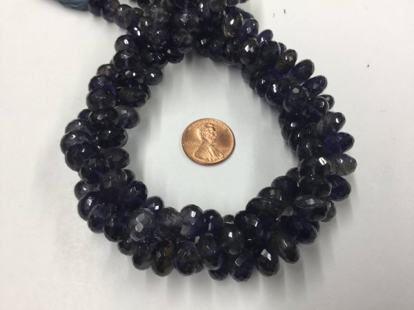 Iolite Rondelles Faceted