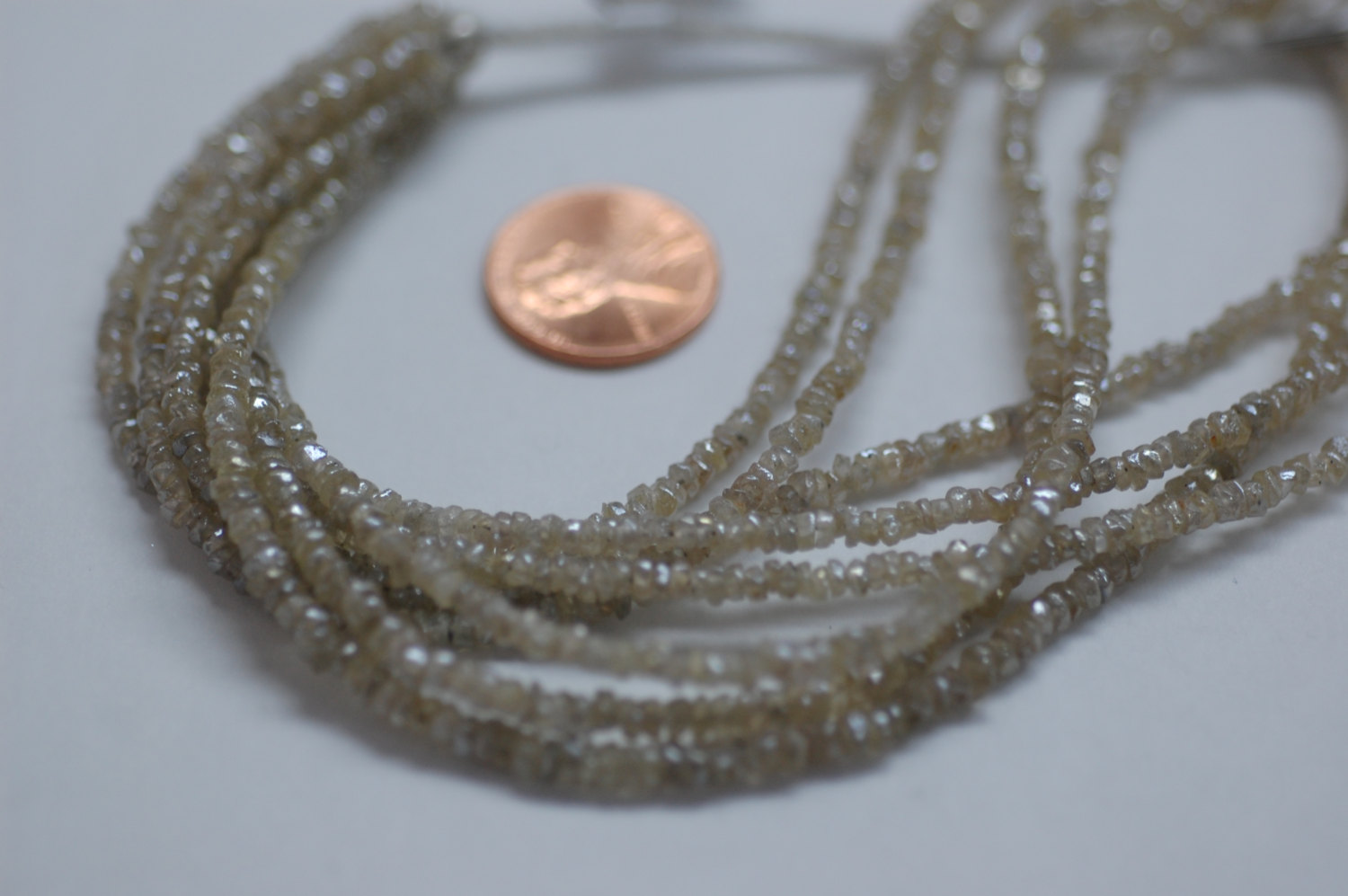 Ivory Zircon Rondelle Faceted (Coated)