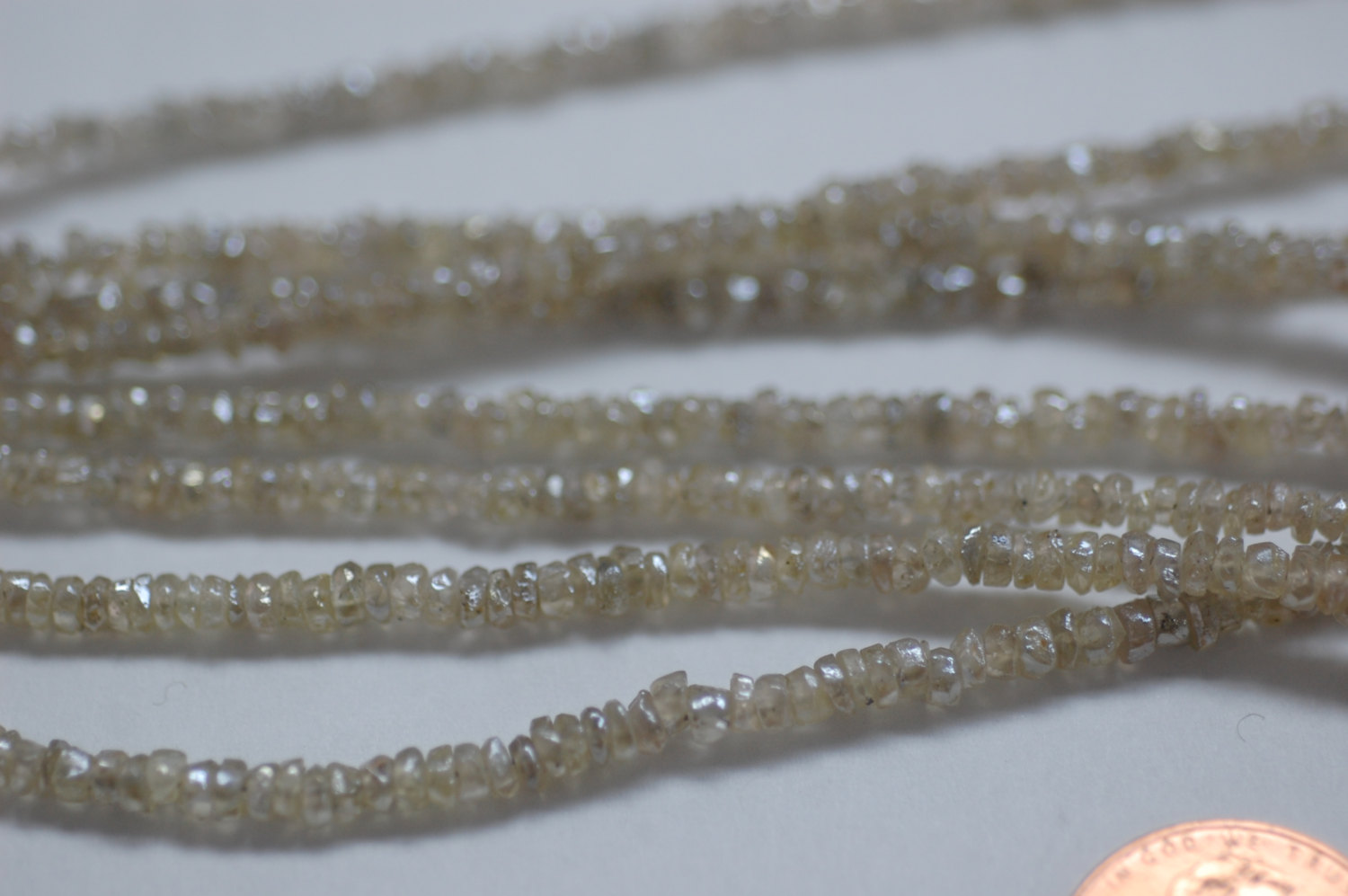 Ivory Zircon Rondelle Faceted (Coated)