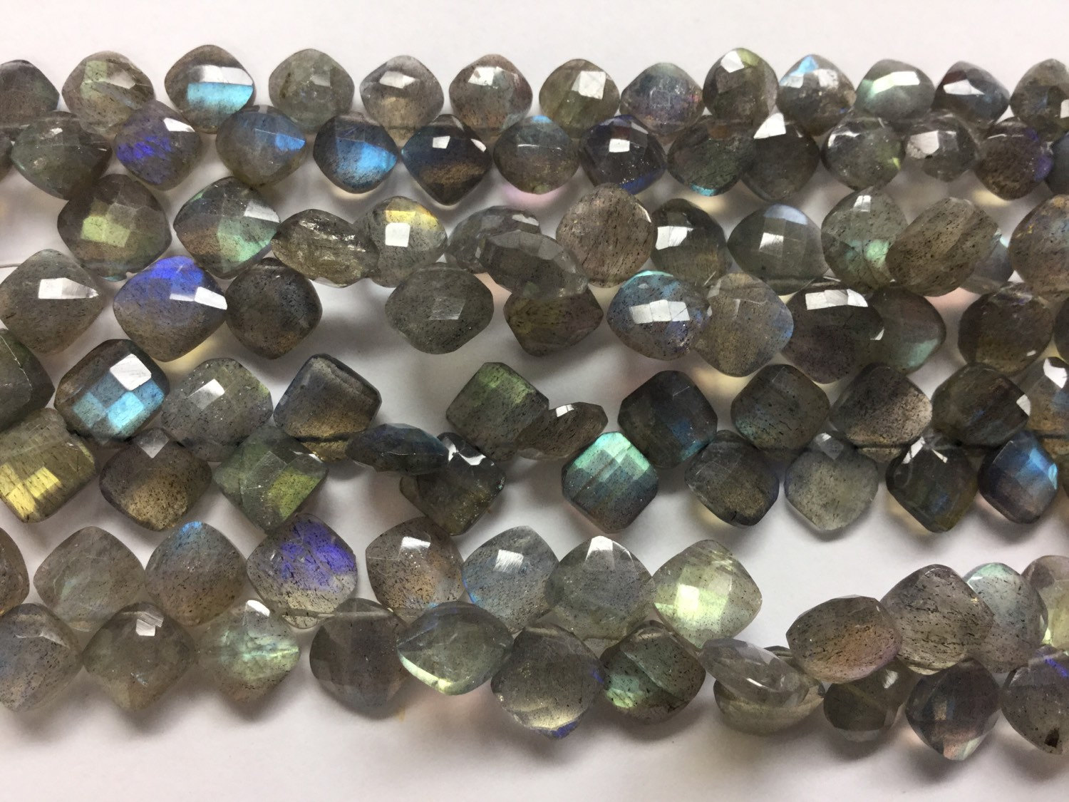 Labradorite Cushions Faceted