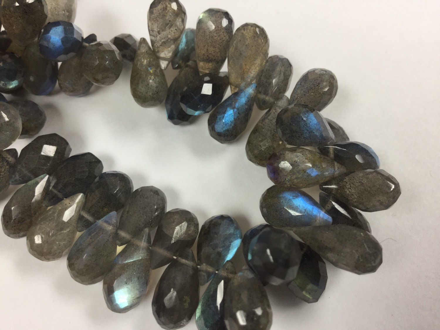 Labradorite Drops Faceted