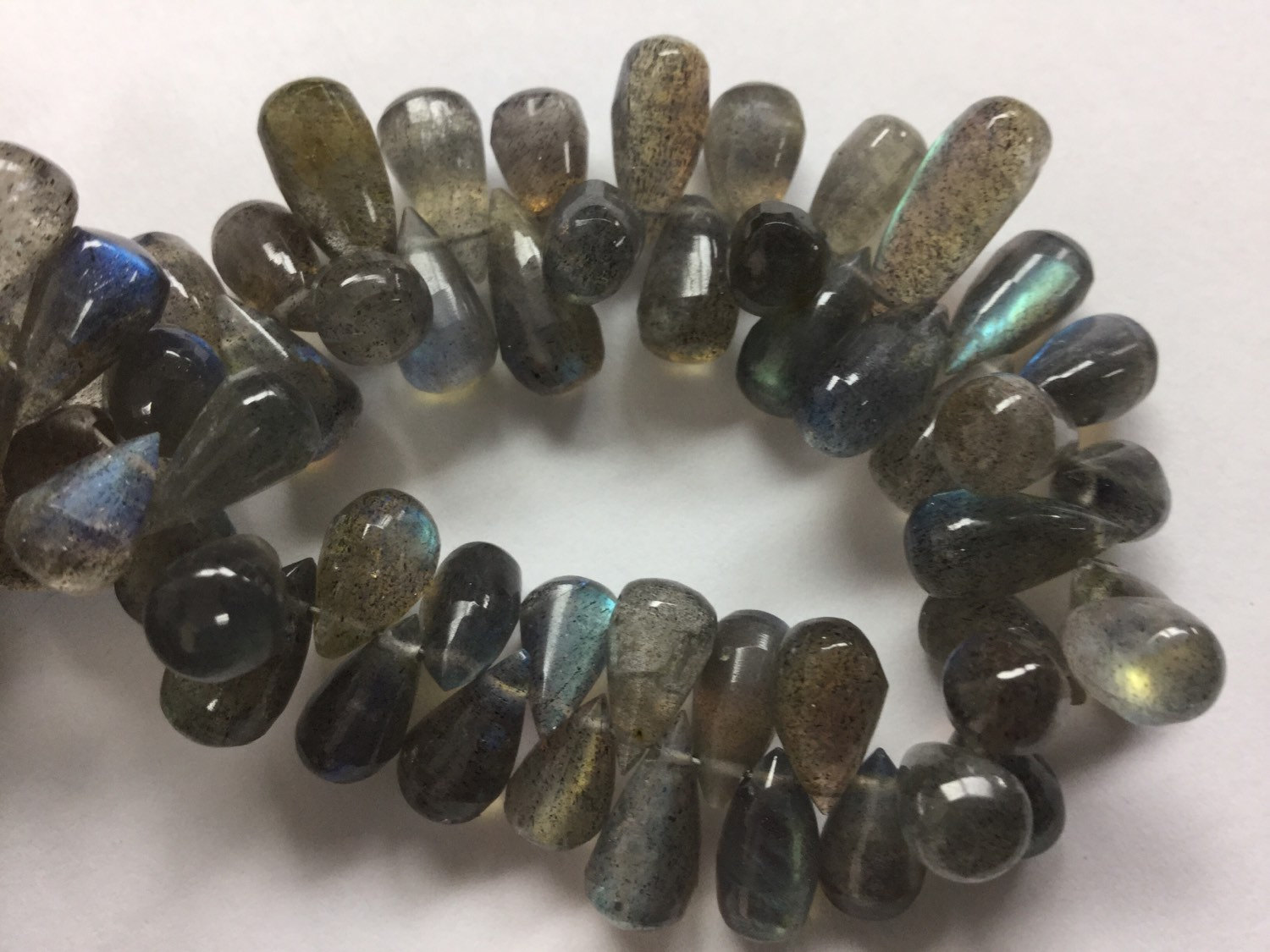 Labradorite Drops Faceted