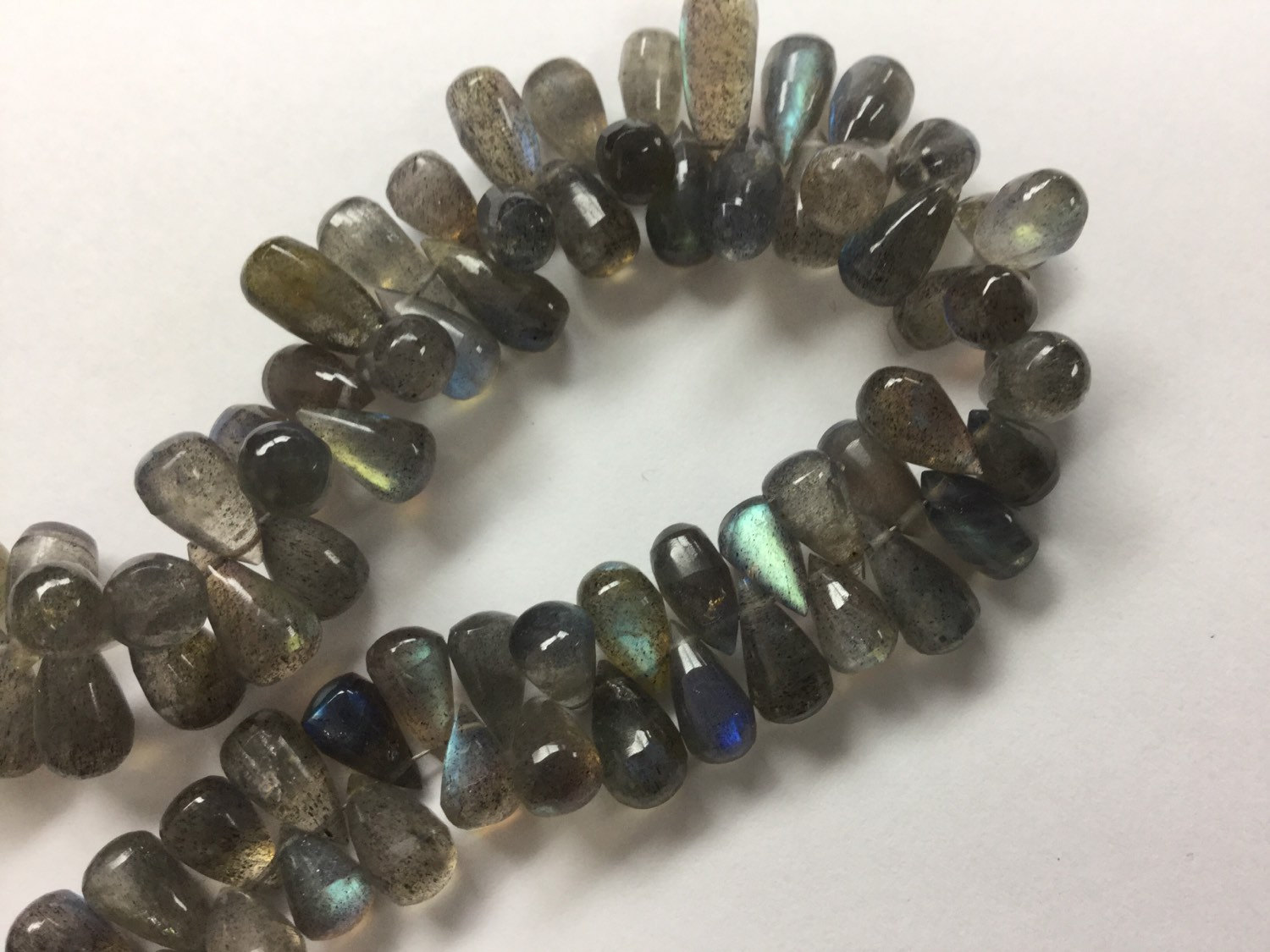 Labradorite Drops Faceted