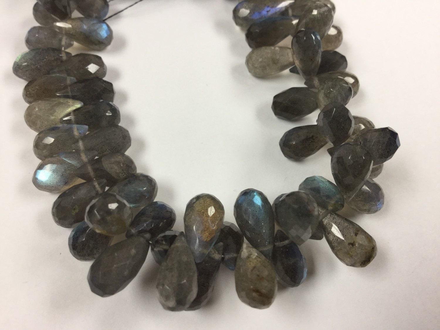 Labradorite Drops Faceted