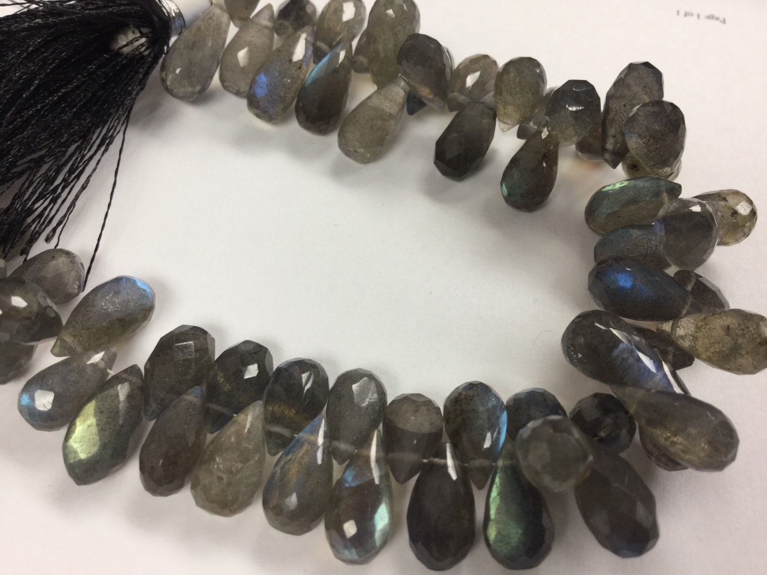Labradorite Drops Faceted