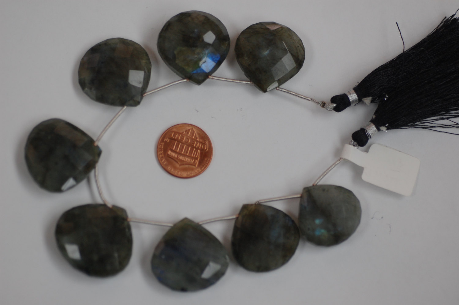 Labradorite Hearts Checker Board cut