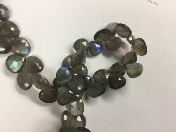 Labradorite Hearts Faceted