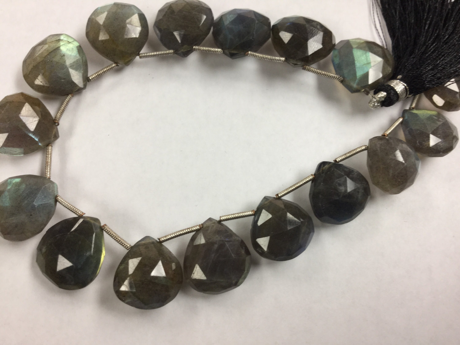 Labradorite Hearts Faceted