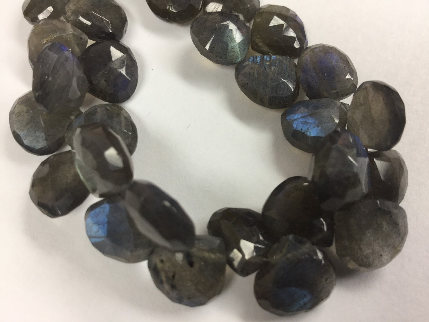 Labradorite Hearts Faceted