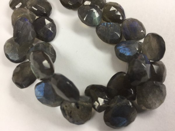 Labradorite Hearts Faceted
