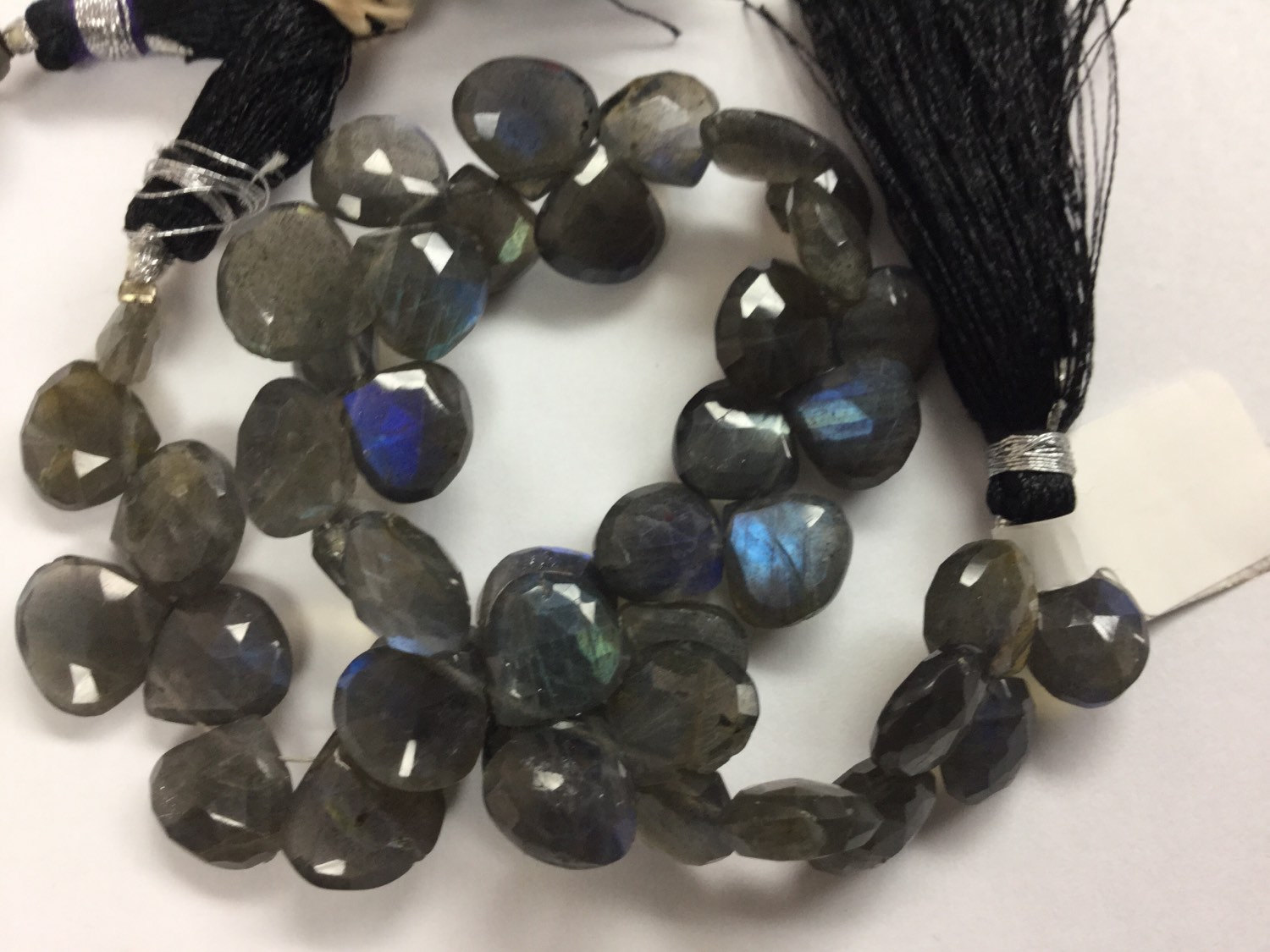 Labradorite Hearts Faceted