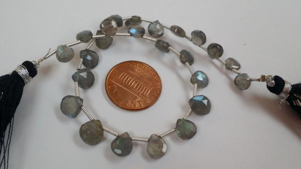 Labradorite Hearts Faceted