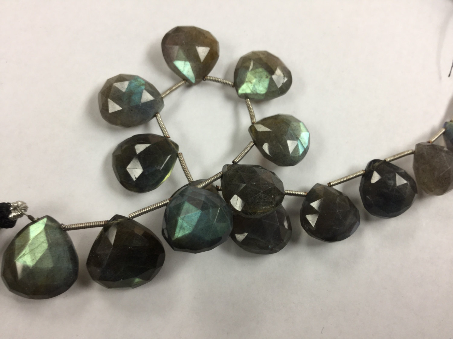 Labradorite Hearts Faceted