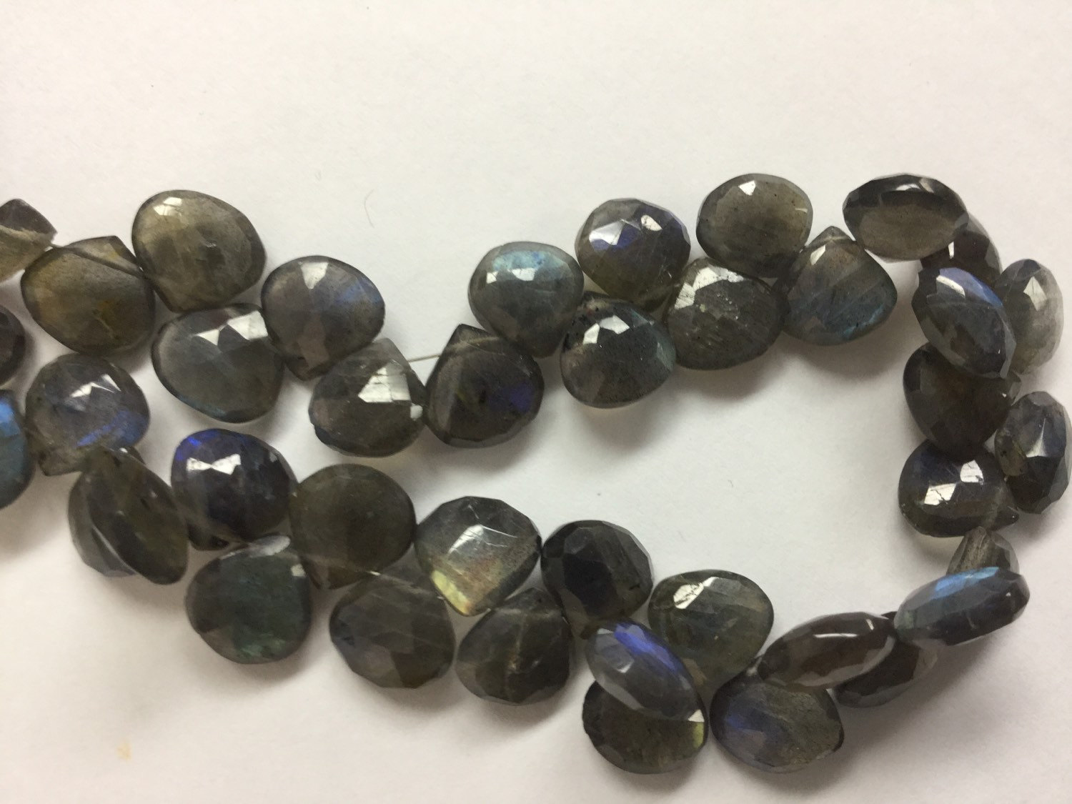 Labradorite Hearts Faceted