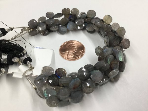 Labradorite Hearts Faceted