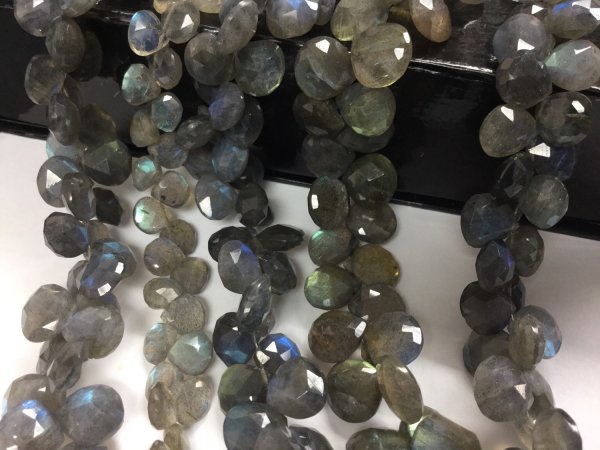 Labradorite Hearts Faceted