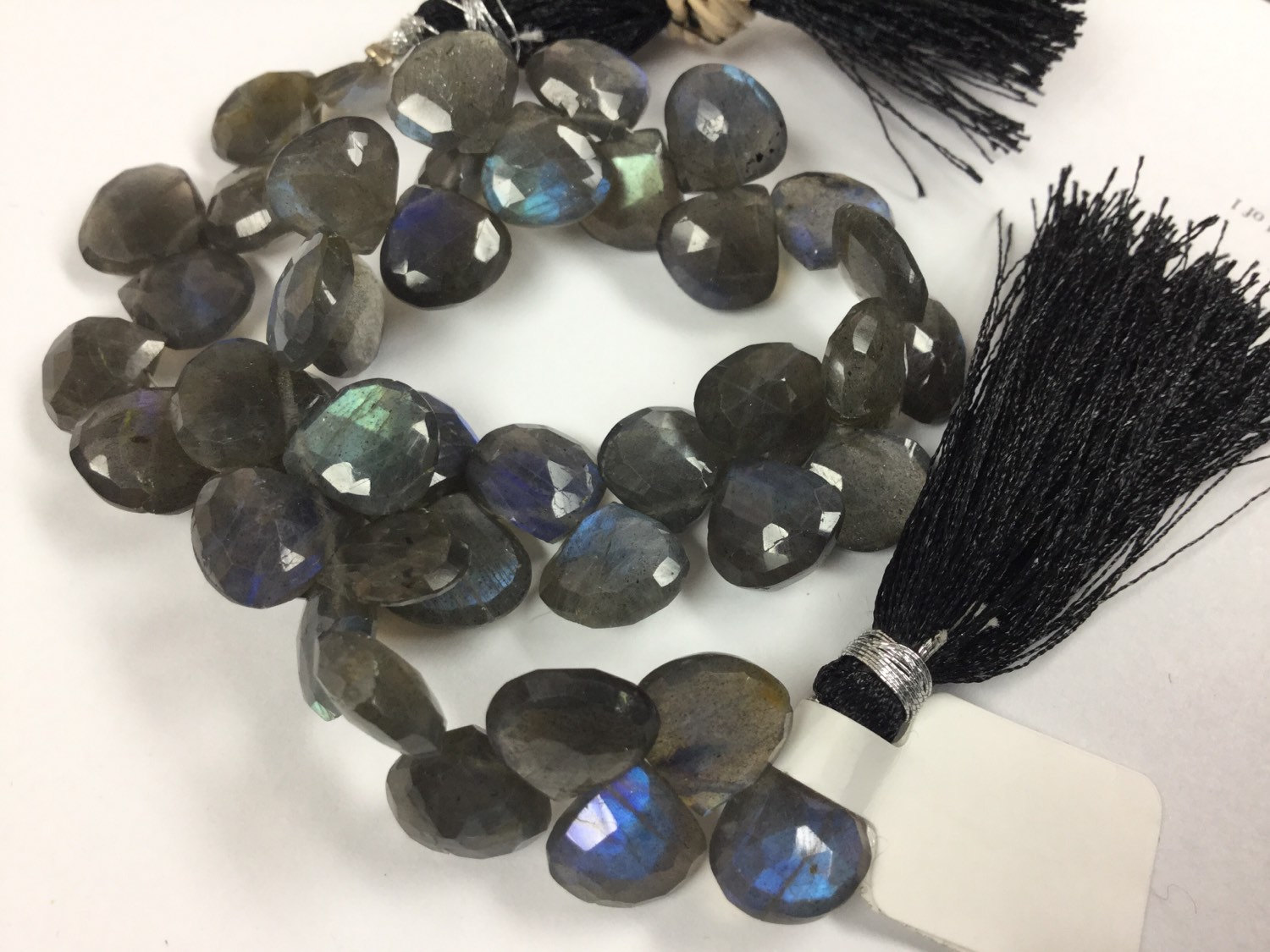 Labradorite Hearts Faceted